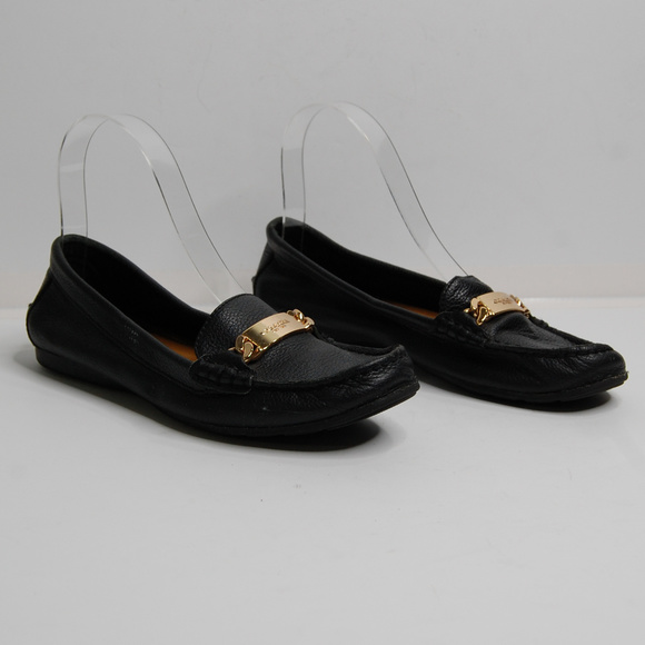 Coach Shoes - {Coach} Olive Leather Loafer Size 7.5 Black Gold